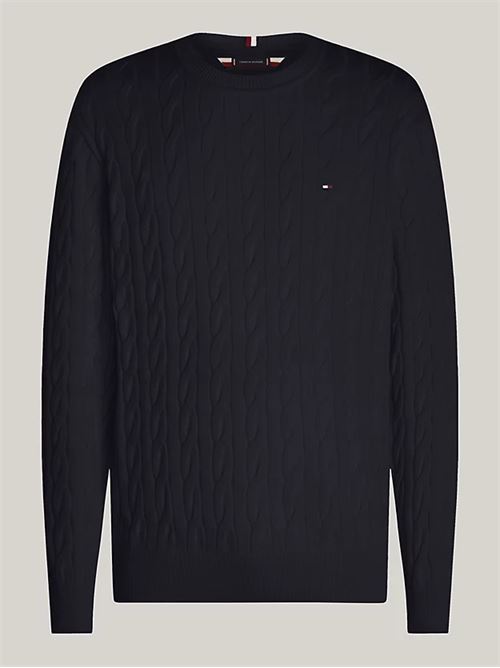classic cable crew neck TOMMY HILFIGER | MW0MW33132DW5